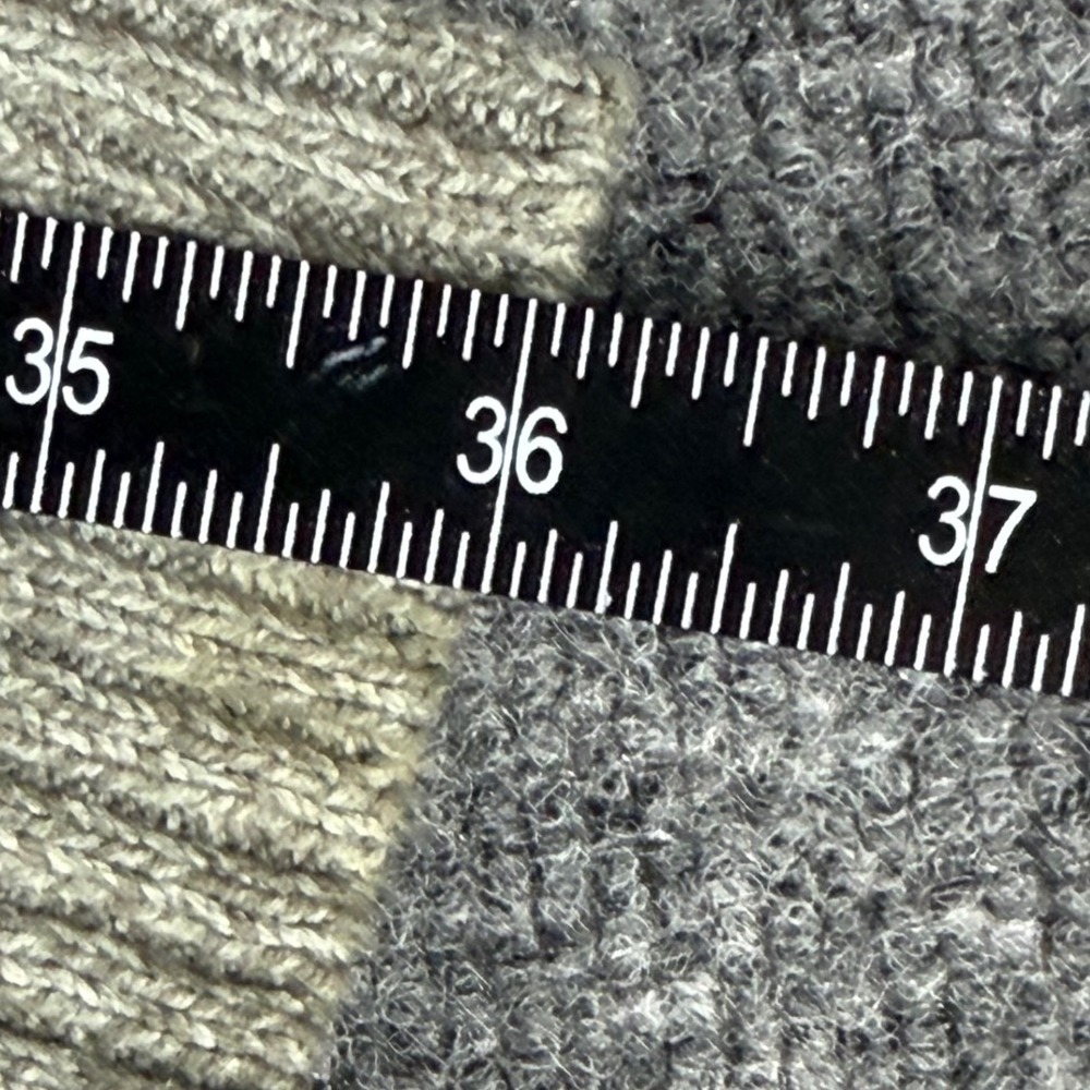 GH Bass Mens Gray Ribbed Mock Neck Button Sweater Sherpa Collar Large - Picture 6 of 8